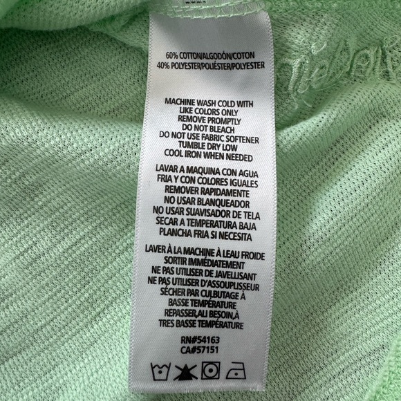 Calvin Klein performance quick dry lime green light mint short sleeve top - Picture 4 of 7